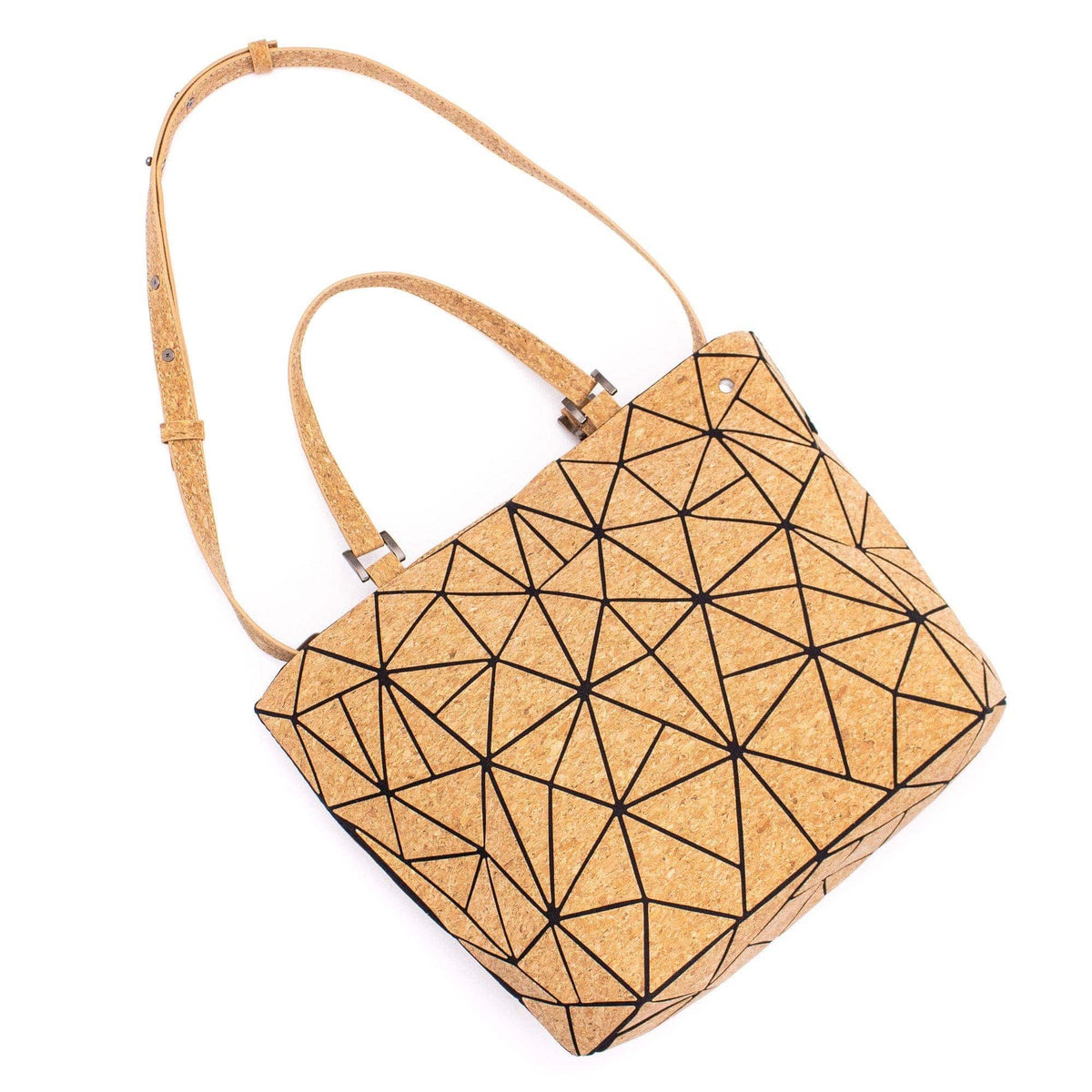 Meninas Bonitas Cork Cross-road, Geometric Cork Handbag for Women BAG-2207