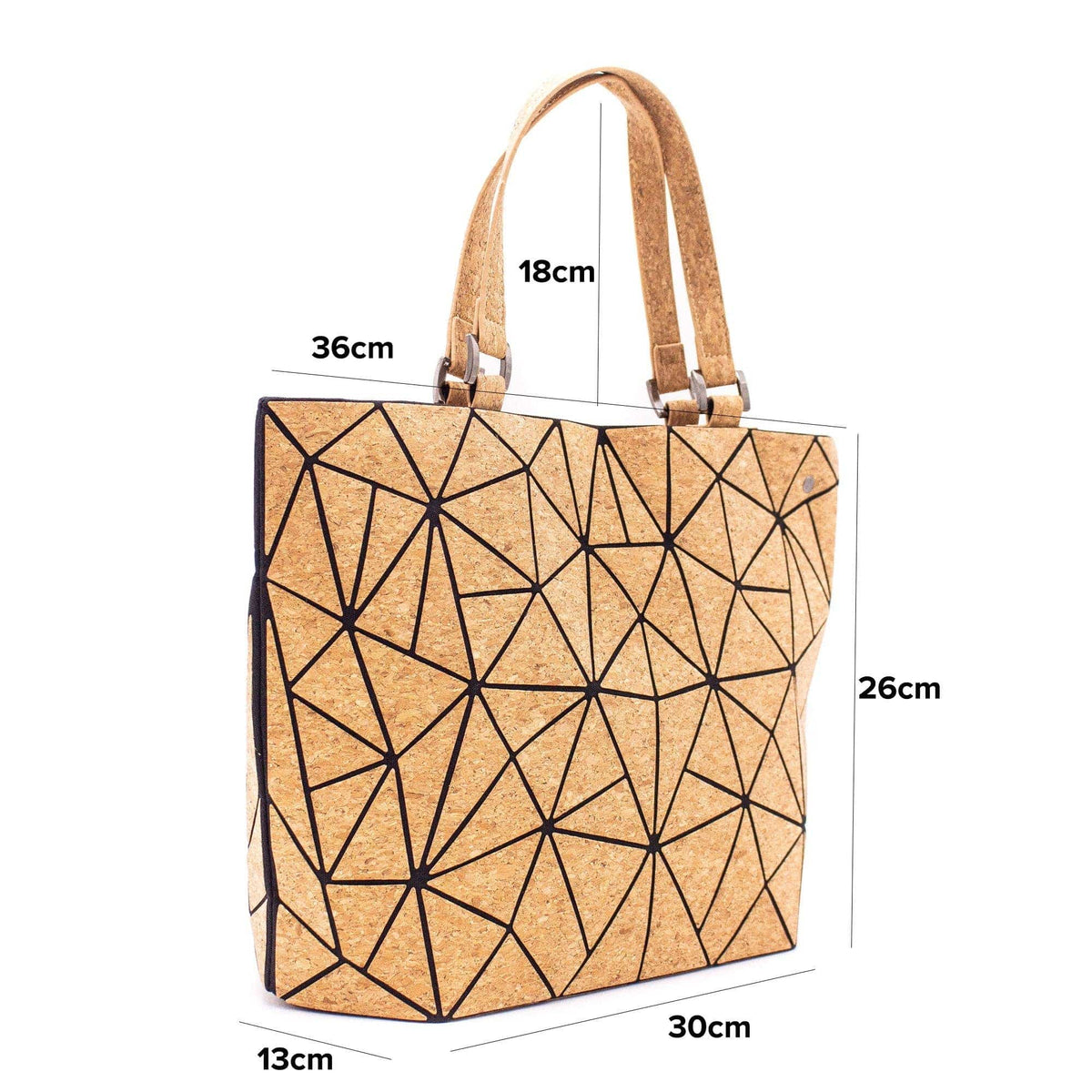 Meninas Bonitas Cork Cross-road, Geometric Cork Handbag for Women BAG-2207