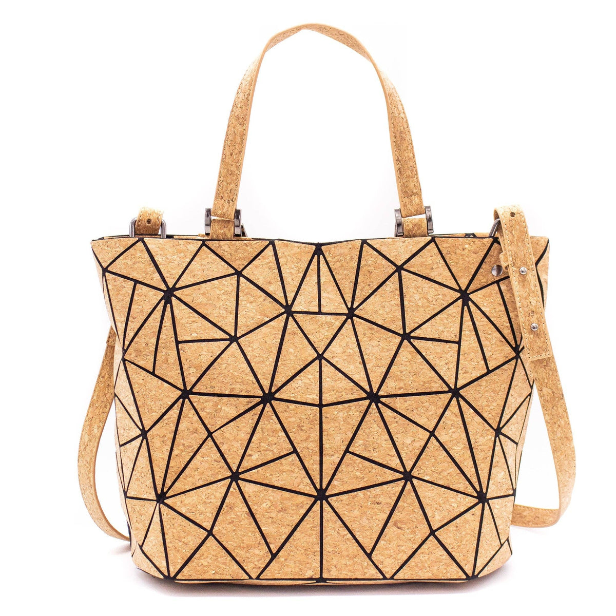 Meninas Bonitas Cork Cross-road, Geometric Cork Handbag for Women BAG-2207