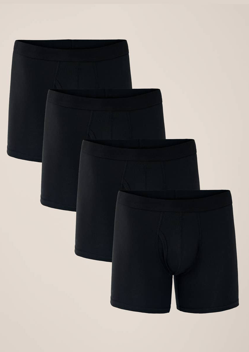 Men's Everyday Boxer Brief 4-Pack Black Natural Clothing Company