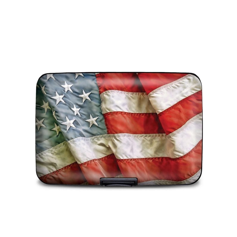 Monarque American Flag Armored Wallet RFID protection hard shell