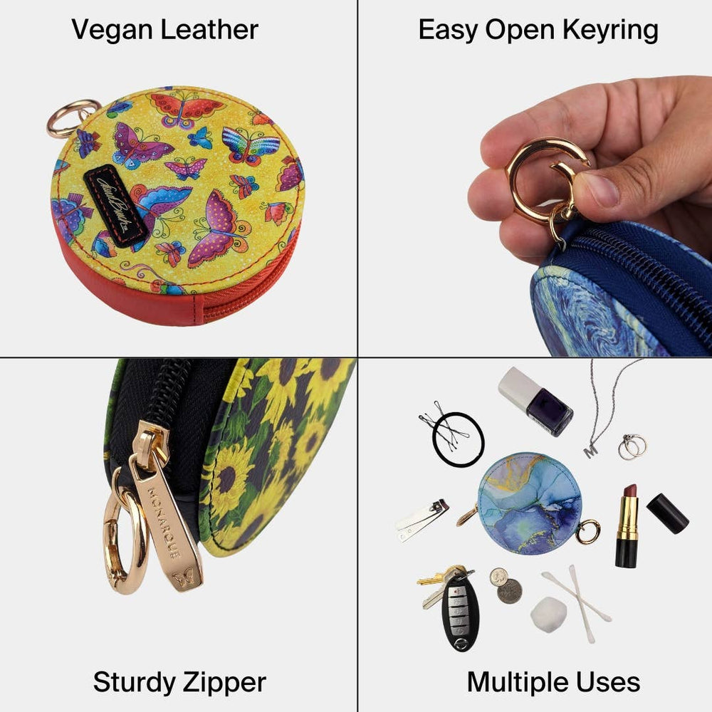 Monarque Burch Dogs and Doggies - Round Zipper Case