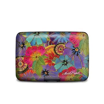 Monarque Burch Flowers Armored Wallet RFID protection hard shell