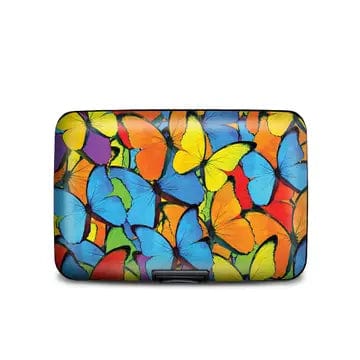 Monarque Butterflies Armored Wallet RFID protection hard shell