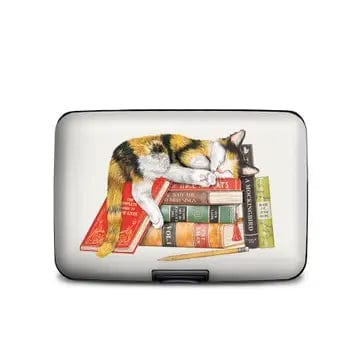 Monarque Mary Lake Library Cat Armored Wallet RFID protection hard shell