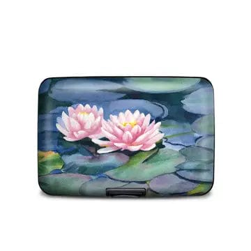 Monarque Water Lily Armored Wallet RFID protection hard shell