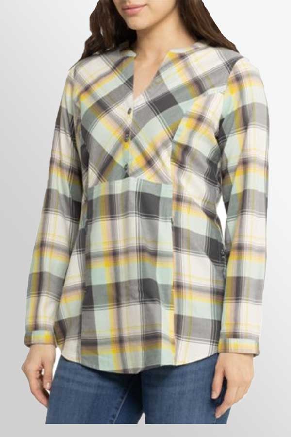 Natural Clothing Company Women&#39;s Long Sleeve Top Plaid / M Women&#39;s Plaid Tunic