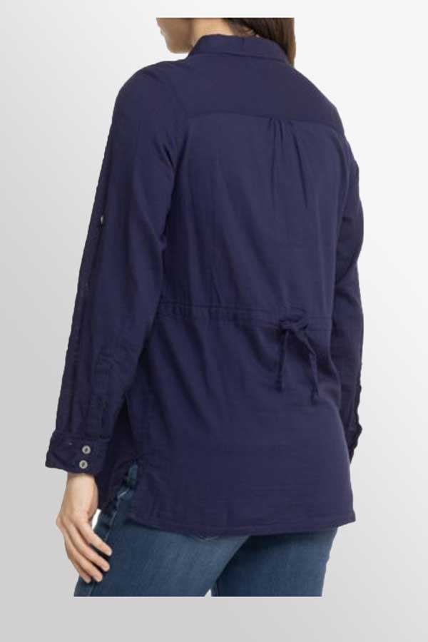 Natural Clothing Company Women&#39;s Long Sleeve Top Women&#39;s Organic Cotton Navy Tunic