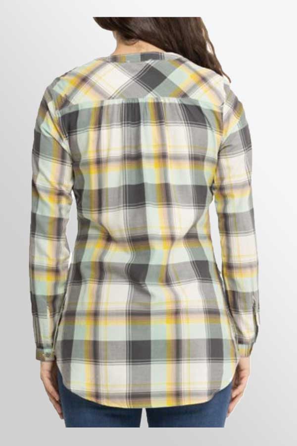 Natural Clothing Company Women's Long Sleeve Top Women's Plaid Tunic