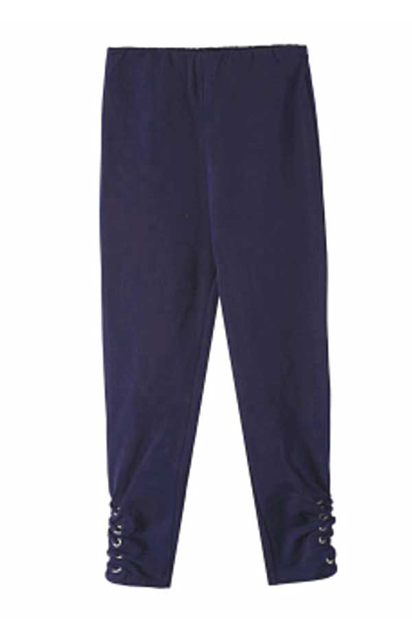 Organic cotton girls' leggings laced-up  - Aria, girls 3T to 5T - Natural Clothing Company