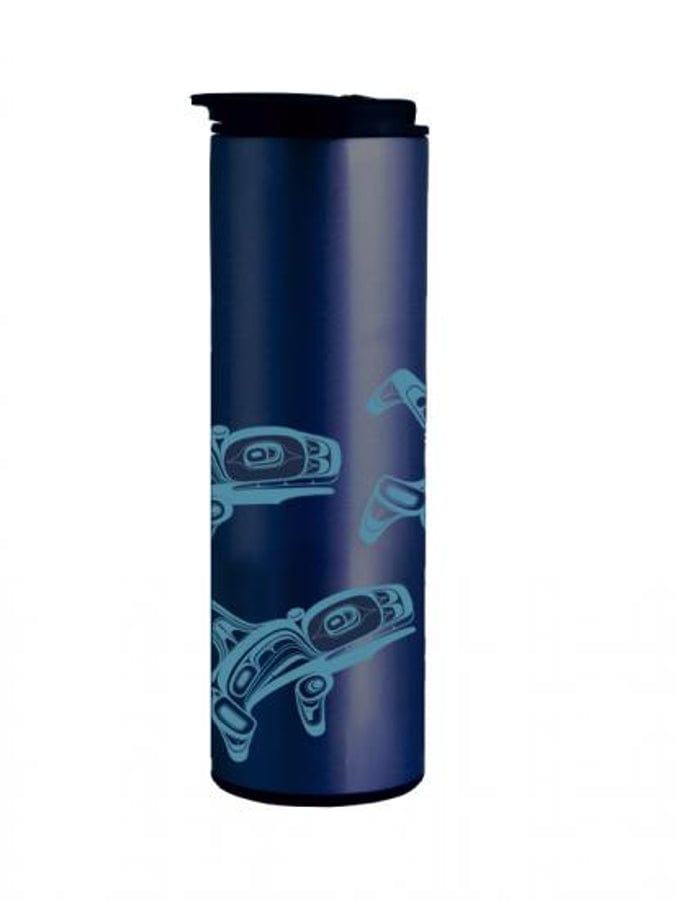 Panabo kitchen accessory Navy - Orca Coffee Tumbler - artwork by Kelly Robinson