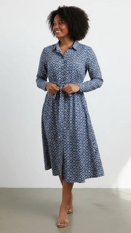 Light Cotton Summer Dress - printed