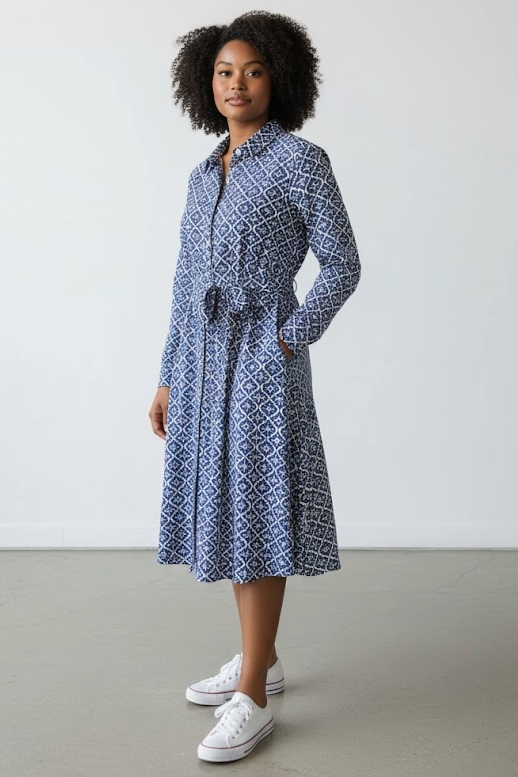 Light Cotton Summer Dress - printed
