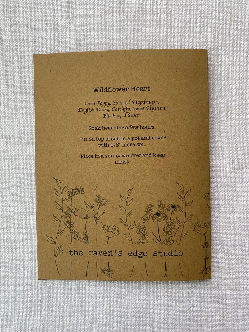 Raven’s Edge Studio Wildflower Seed PlantablenCard Gift - Love