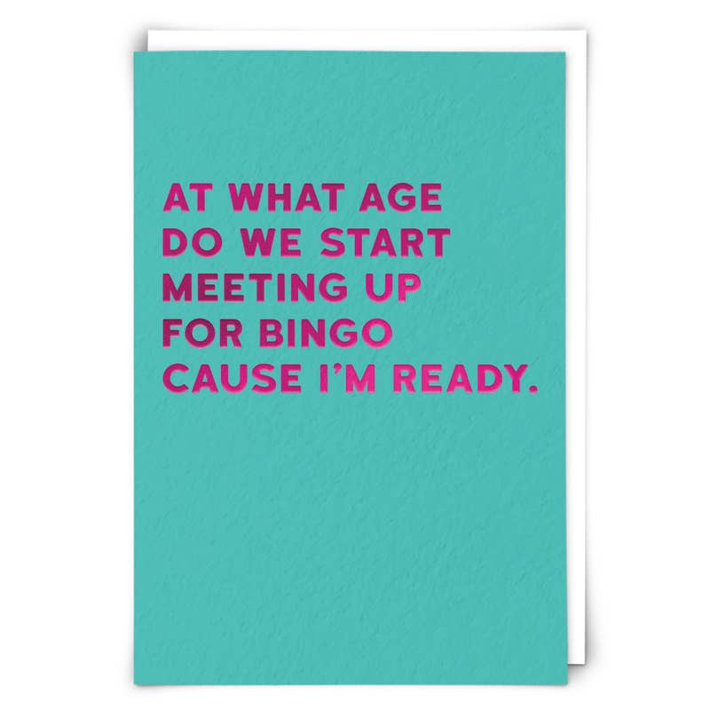 Redback Cards - duties and tariffs paid Bingo Greeting Card