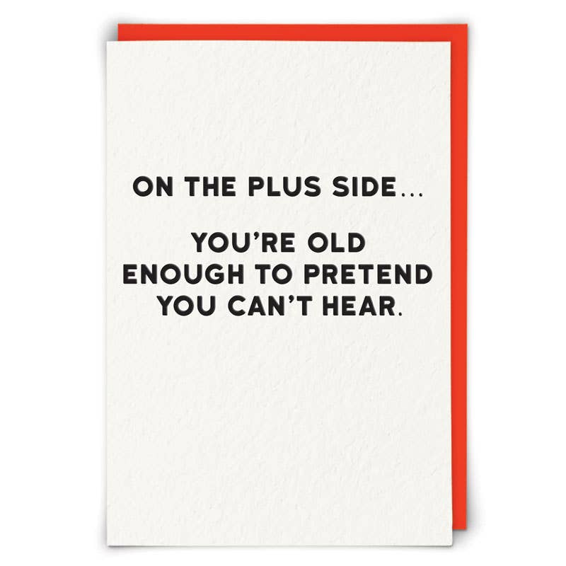 Redback Cards - duties and tariffs paid Plus Side Greeting Card