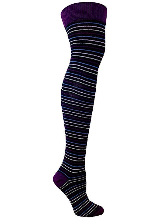 RocknSocks Bernadette Plum Over The Knee Socks