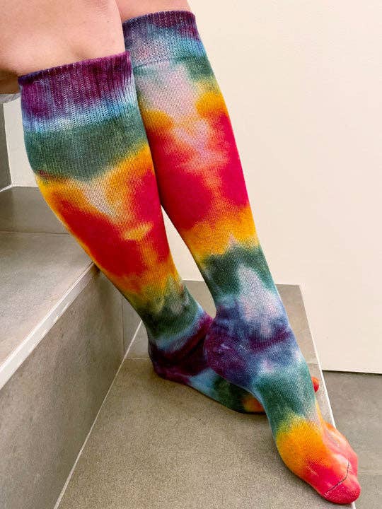 RocknSocks Rainbow Tie Dye Organic Cotton Women&