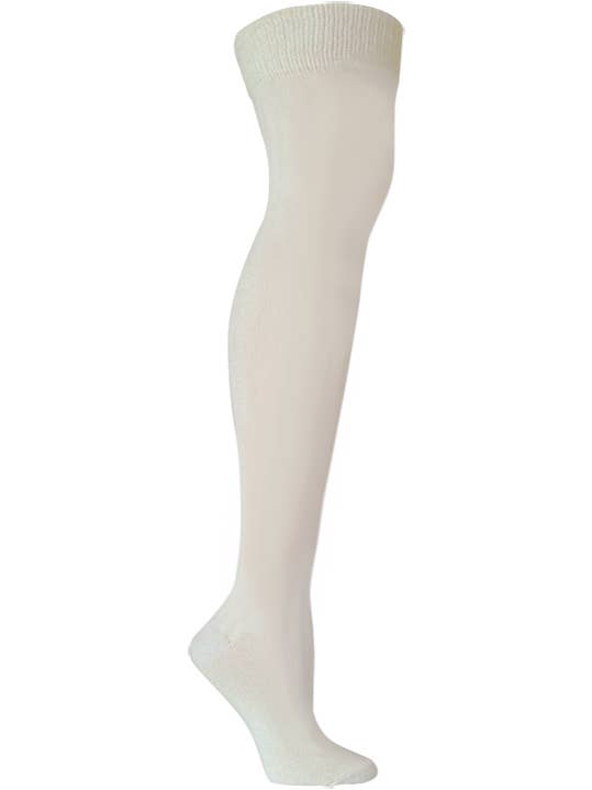 RocknSocks Solid Milk Over the Knee Socks