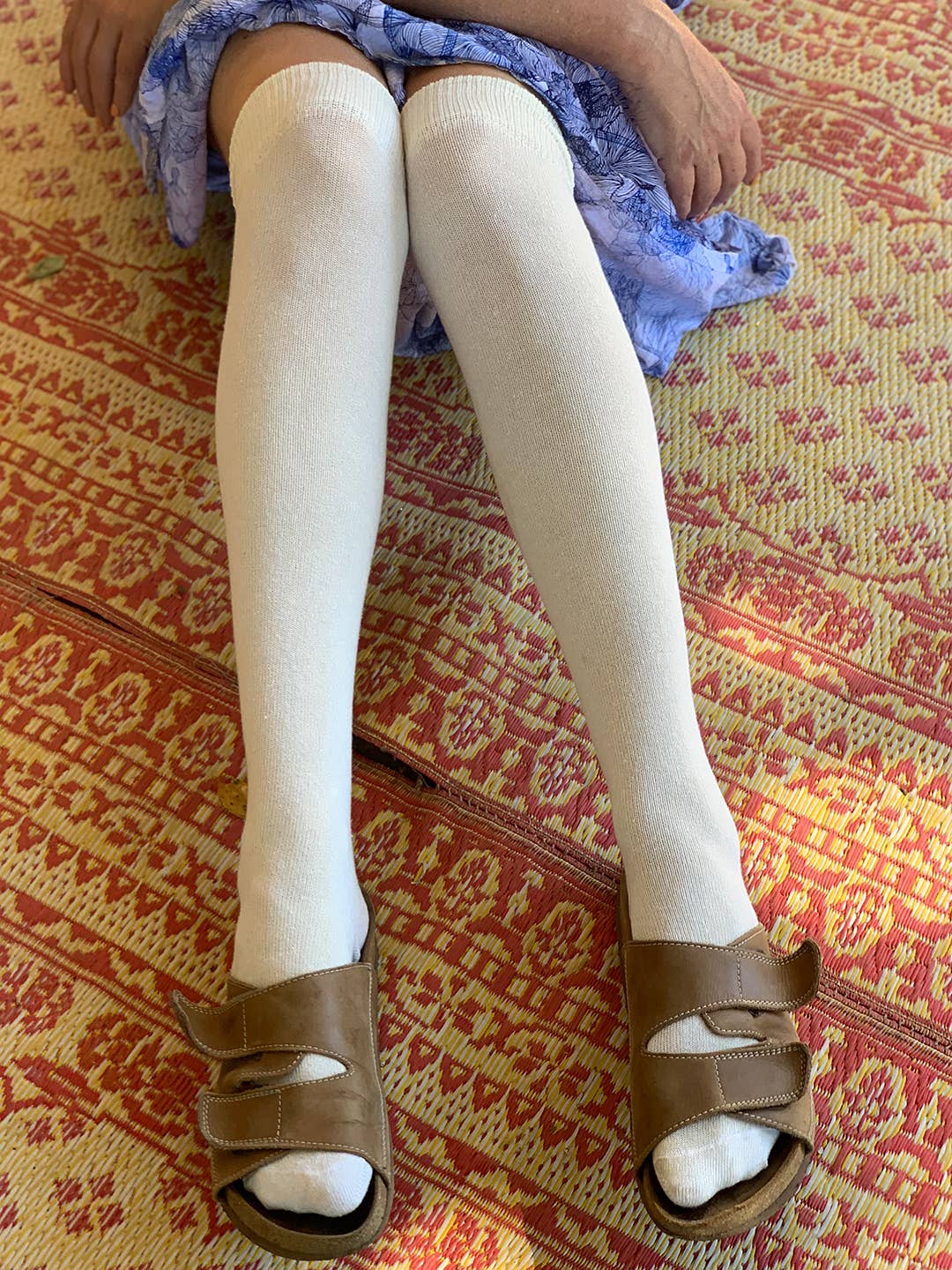 RocknSocks Solid Milk Over the Knee Socks