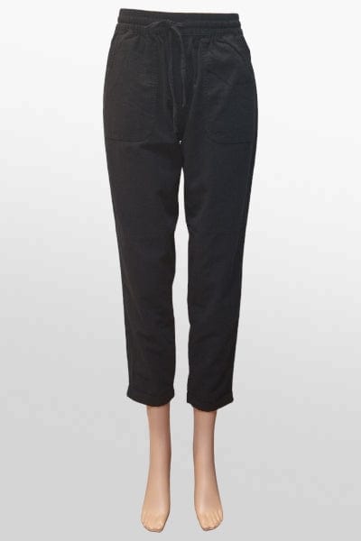 SoyaConcept Women&#39;s Pants Black / S Cotton Pants with a Bottom Fold 7195
