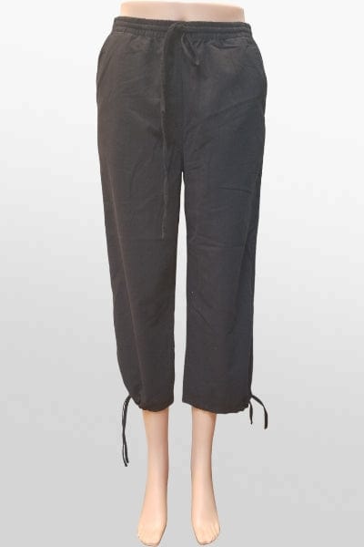 SoyaConcept Women&#39;s Pants Black / S Cropped Wide Pants with Ties 7193