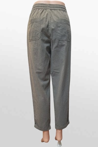 SoyaConcept Women's Pants Misty Green / S Cotton Pants with a Bottom Fold 7195