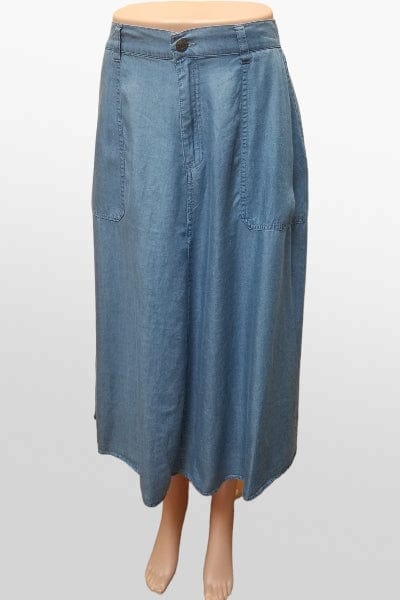 SoyaConcept Women's Pants Tencel Long Skirt in Denim color