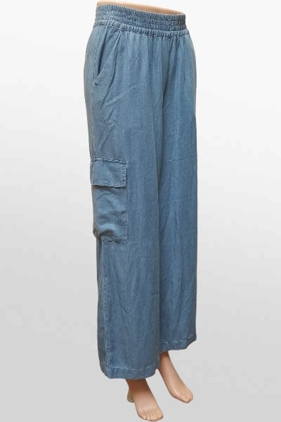 SoyaConcept Women&#39;s Pants Tencel Wide Leg Pants in Denim 0575