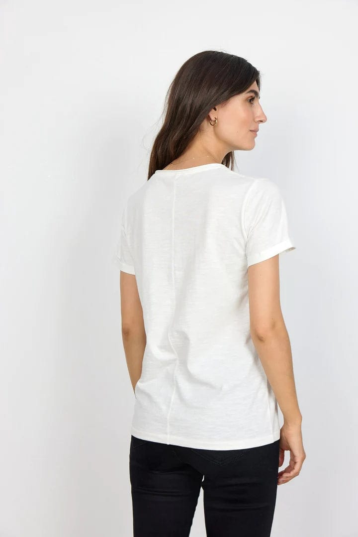 SoyaConcept Women's Short Sleeve Top 100% Organic Cotton  V-neck Top