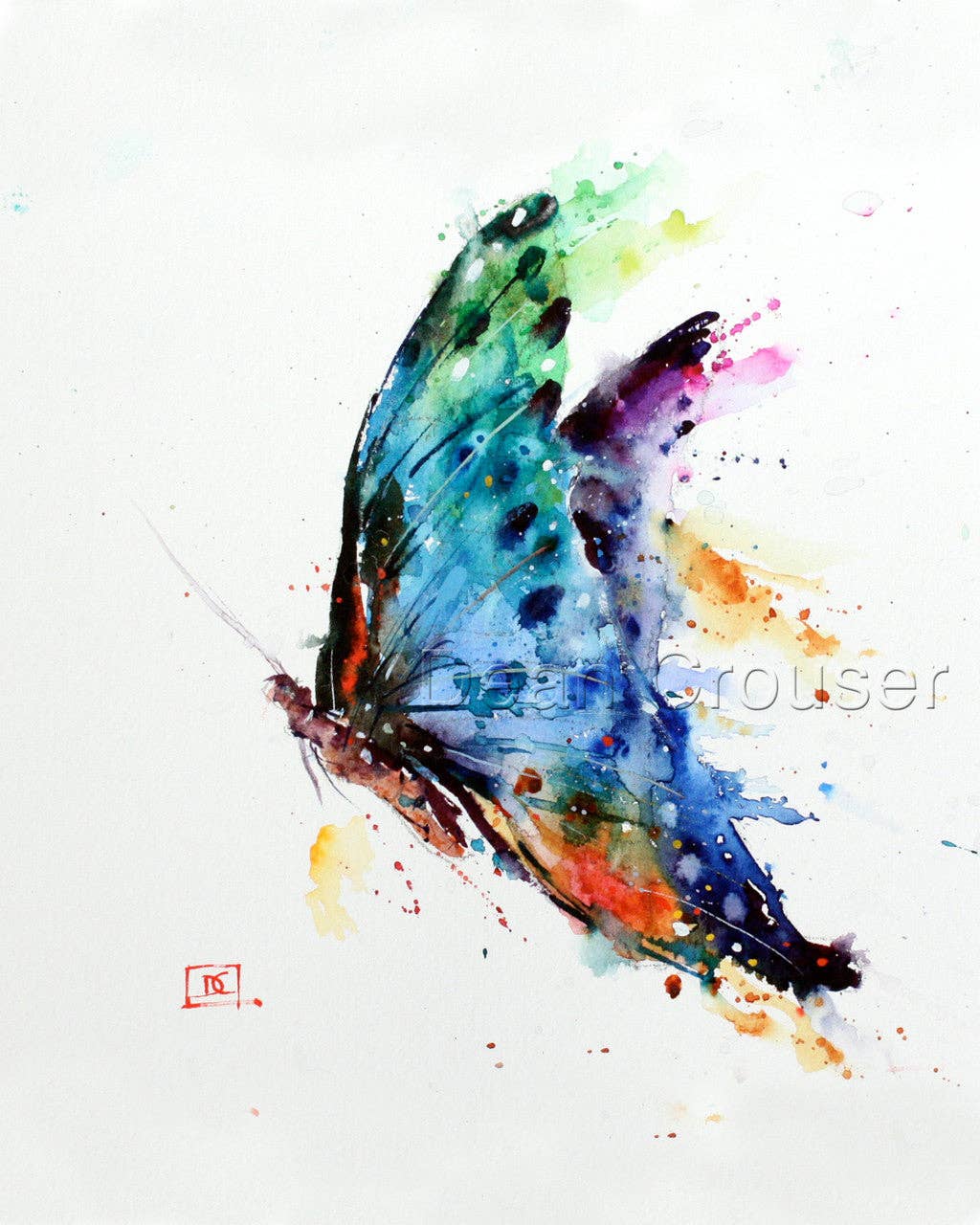 The Art of Dean Crouser Greeting Cards & Stickers 5 x 7" Greeting Card  'BUTTERFLY': 5x7" Greeting Cards(6 Per Image)