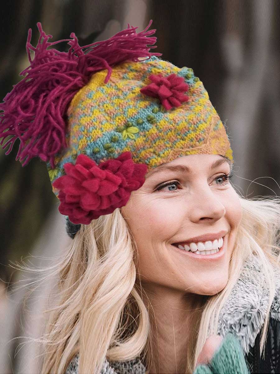Wool Hat from Icelandic Design - pom-pom - Natural Clothing Company
