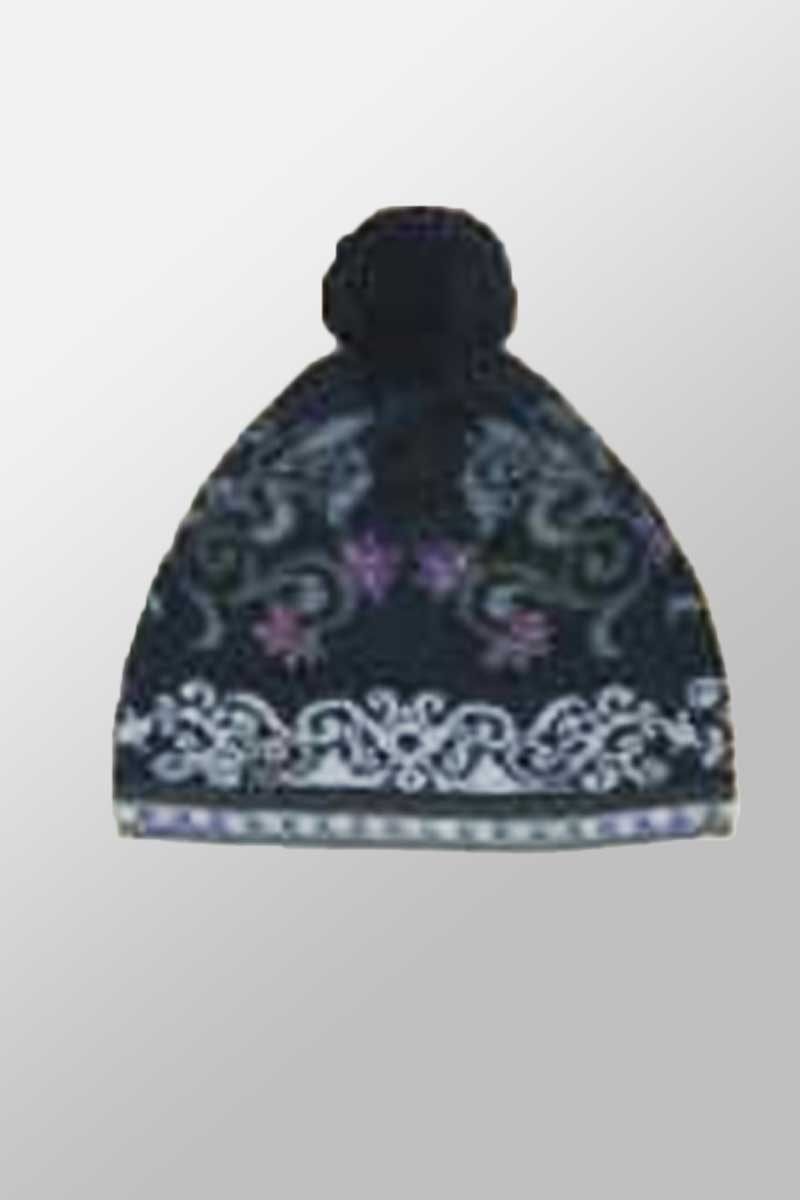 Wuaman Hat women Black / Hat Alpaca Embroidered Hat