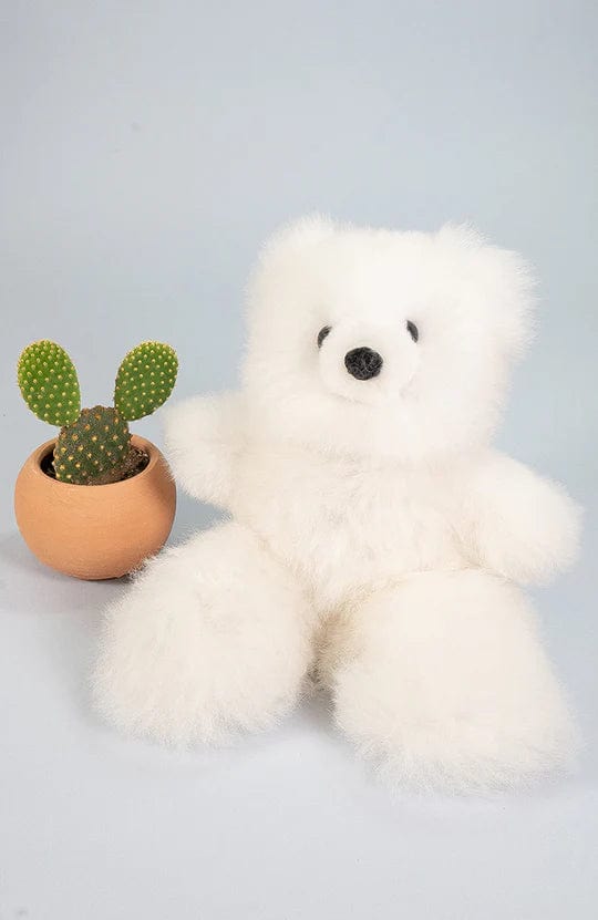 Wuaman Toy White Bear Alpaca Stuffed Animal - Bear