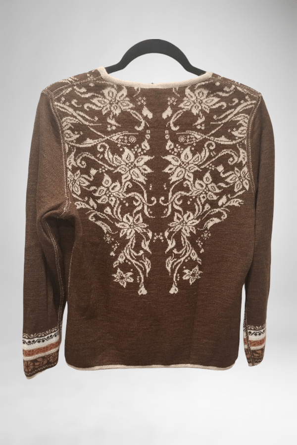 Wuaman Women&#39;s Sweater Alpaca Blend Cardigan Buttoned - reversible cg03