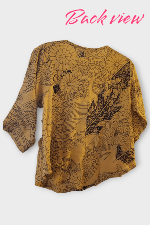 Yasuko Women&#39;s Long Sleeve Top Printed Light Cotton Blouse - Essential 176