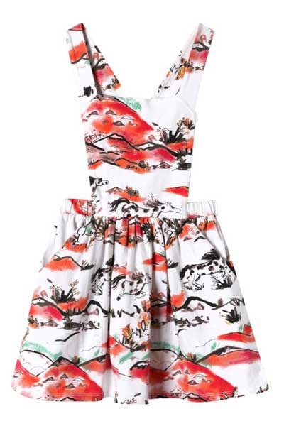 Organic Cotton Pinafore Abigail Mountain Top - 3 mo. to 24 mo. - Natural Clothing Company