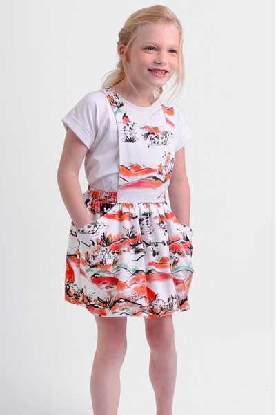 Organic Cotton Pinafore Abigail Mountain Top - 3 mo. to 24 mo. - Natural Clothing Company