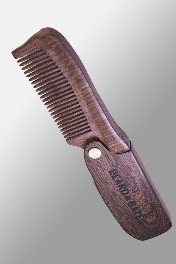 Beard &amp; Bates Hair care Beard Grooming Comb - Sandalwood Switchblade