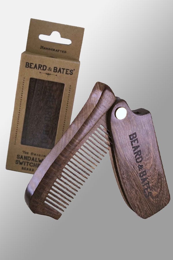 Beard &amp; Bates Hair care Beard Grooming Comb - Sandalwood Switchblade