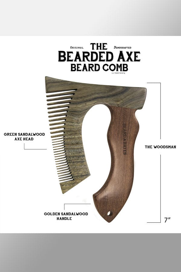 Beard &amp; Bates Hair care Beard Grooming Comb - Woodsman Axe