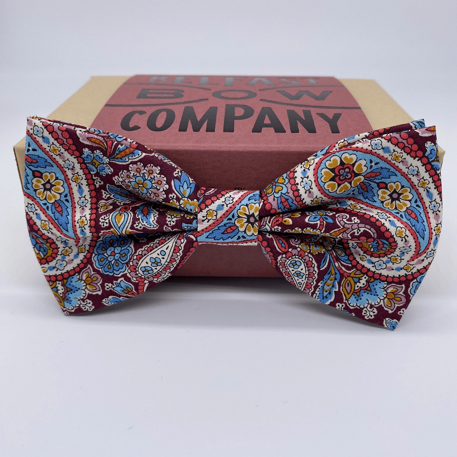 Belfast Bow Men's Accessory Navy Paisley Bow Liberty of London Bow Tie - Paisley