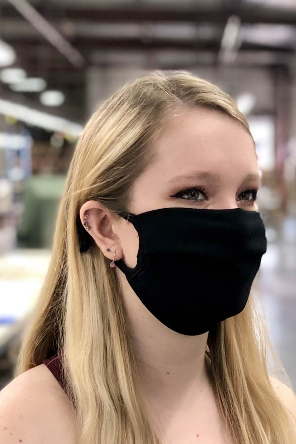 Bgreen face mask One Size / Black Organic Cotton Face Mask U.S.A.made - adjustable (self-tie)