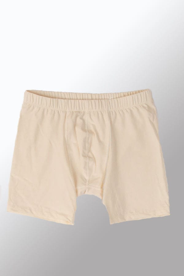 Bgreen Men's Underwear Natural / M Men's Organic Cotton Boxer Briefs with Covered Elastic