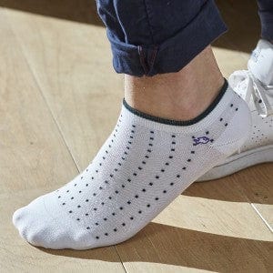 Billybelt Men&#39;s Socks White &amp; Squares / one size Men&#39;s Cotton Footie Socks