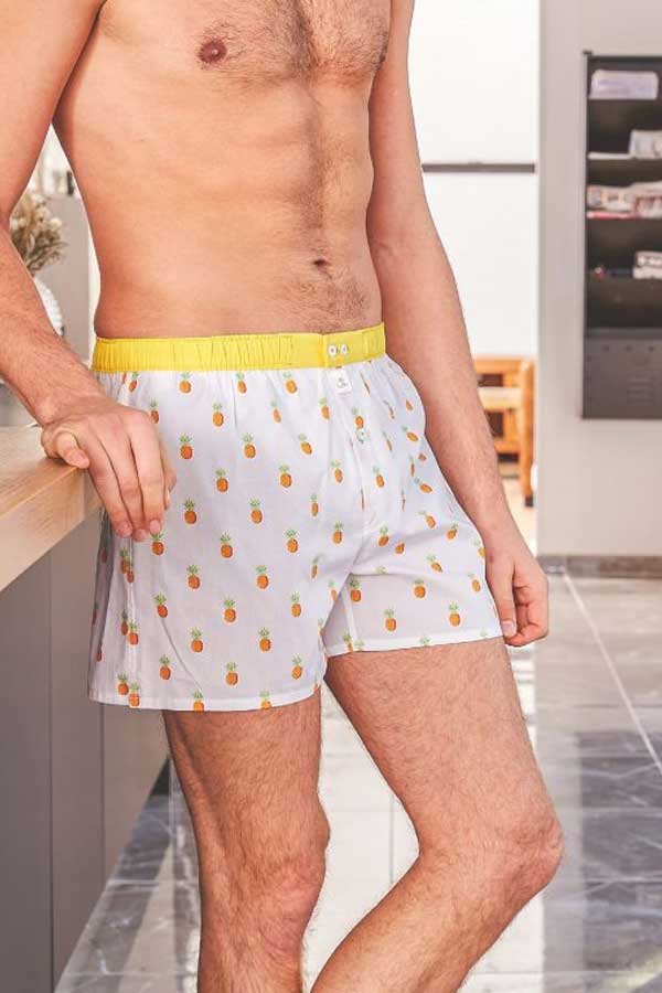Billybelt Men's Underwear Men's Organic Cotton Boxers - Pineapple