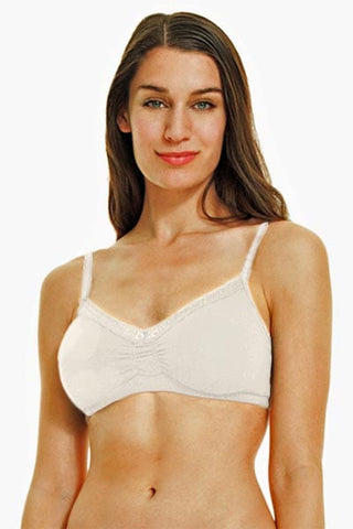 by İGP Women's Skin Color Bamboo Padded Thin Straps Comfortable Bustier Bra  - Trendyol