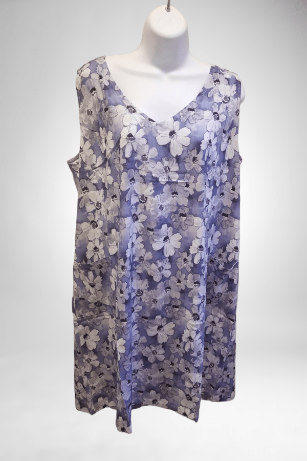 Blue Sky Women&#39;s Dress Cosmos / M Linen/Bamboo Blend Dress Felicia - Khaki Stripe