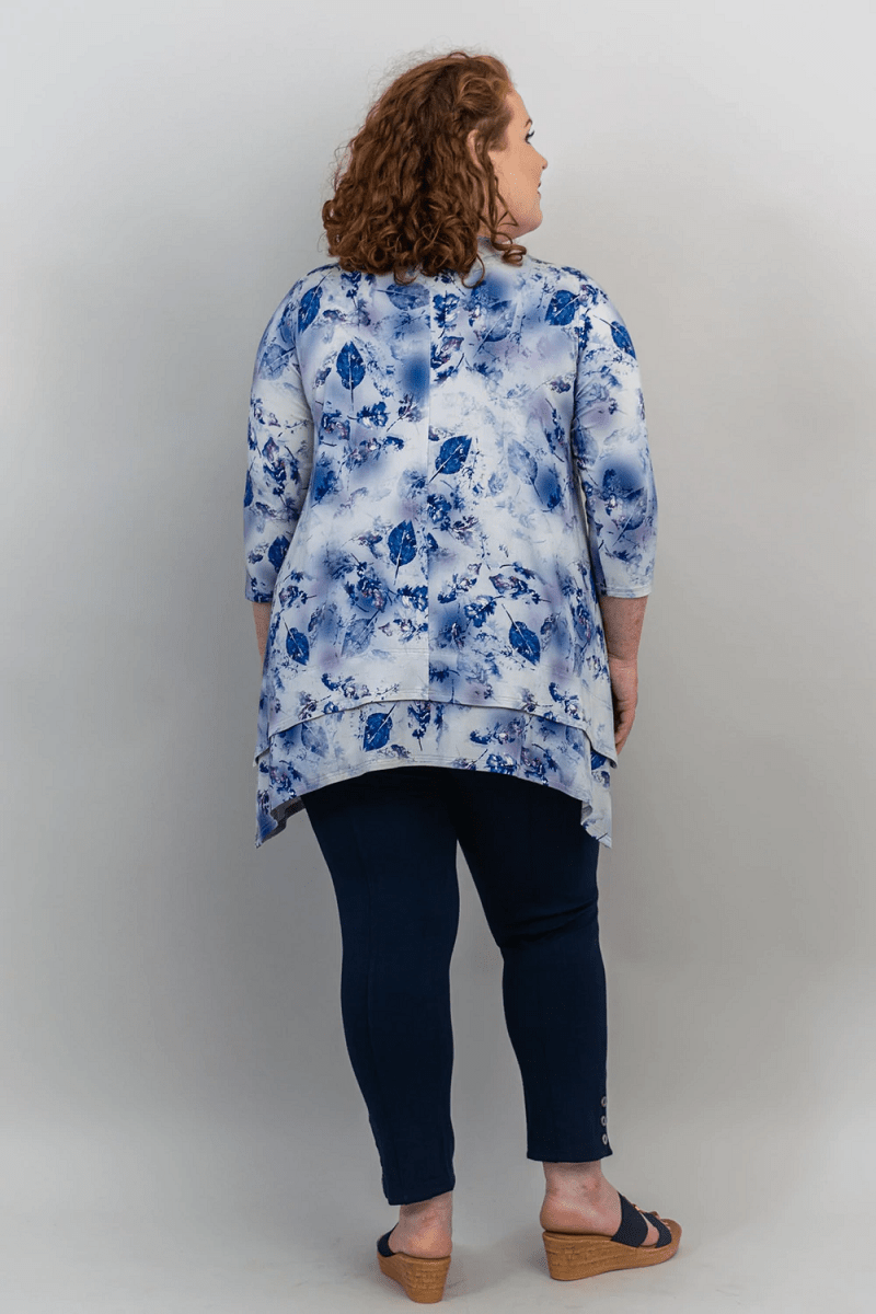 Blue Sky Women&#39;s Long Sleeve Top Layered Tunic 3/4 sleeve - Kindness