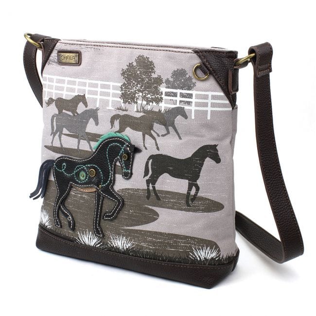 Chala Bag Horse grey Canvas Tote with Adjustable Strap